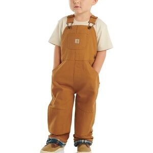 NWOT Carhartt Toddler Flannel-Lined Canvas Bib Overall - Size 2T